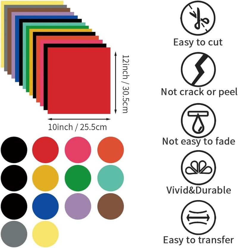 IKELI Sublimation Transfer Ink Sheets - Solid Color Insoluble Transfer Sheets for Tumbler T-Shirts Mugs,14pcs,12" x 10" Pre-Printed Sublimation Paper for Cricut Heat Press Mug - Image 3
